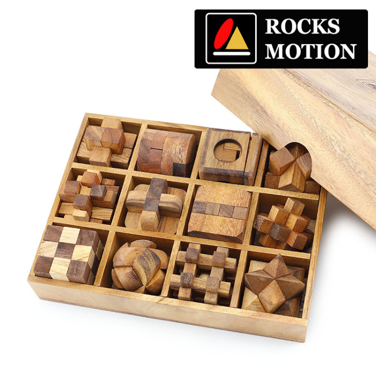 ROCKS MOTION（ロックスモーション） ウッドパズルセット 12個セット