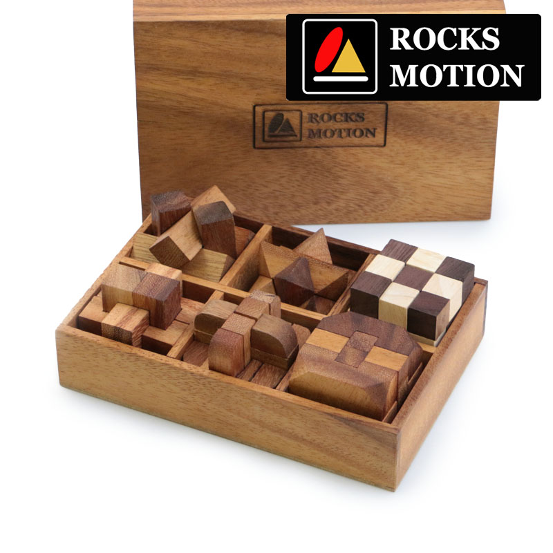 ROCKS MOTION（ロックスモーション） ウッドパズルセット 6個