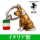 Silver Mirco （ シルバーミルコ ） 七宝のキーリング ＆チャーム　イヌとイタリアンフラッグ ＜ イタリア製 ＞