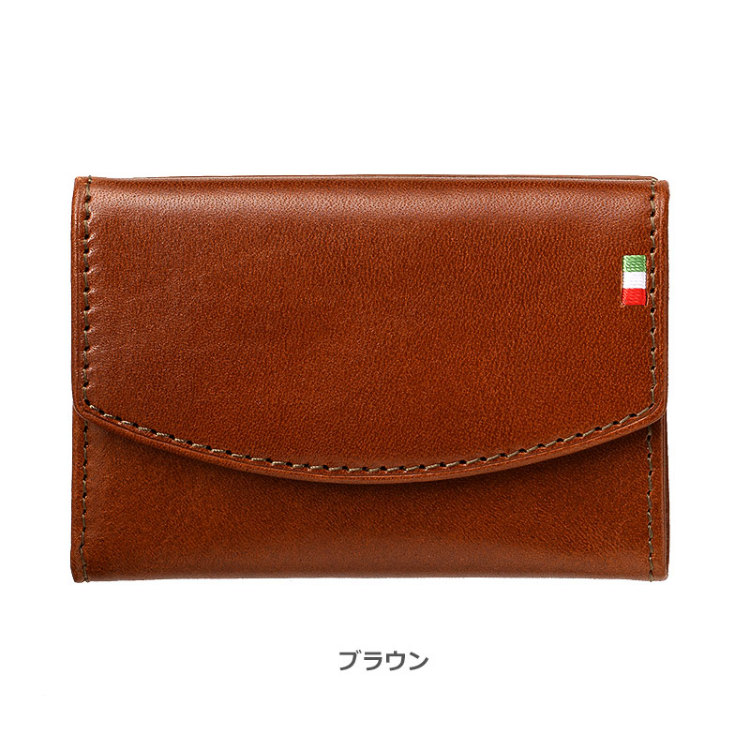 名入れ 可】イタリア製ヌメ革パームウォレット・小さい財布 TAMPONATO